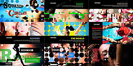 创意方格圆形转场内容展示AE模板