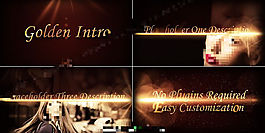 金色庄重风格预告片AE模板