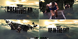 天空中恢宏壮观的破碎特效内容AE模板