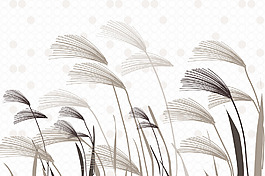 风中的芦苇影视墙壁画