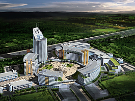 商业综合体建筑鸟瞰图图片