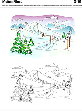 滑雪场插画图片