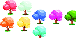 脉果儿 七彩树 分层图片