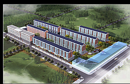 建筑鸟瞰图图片