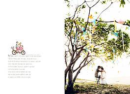 简单大气婚纱相册模板  单车恋人