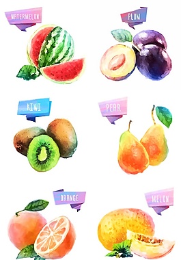 矢量手绘水果素材
