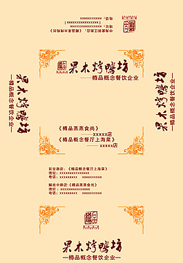 包装盒子展开矢量图