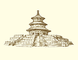 手绘建筑