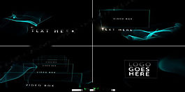 蓝色光波展示动画