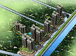建筑鸟瞰图片