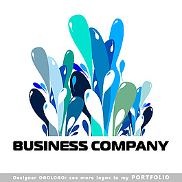 蓝色水滴形标志图片