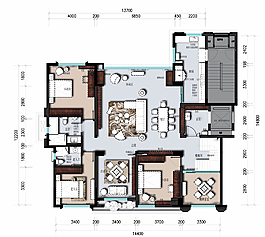 彩色平面图图片
