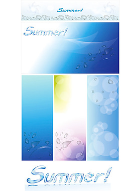 海水背景卡片海报设计