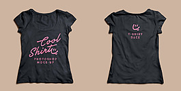 女士TShirt品牌T恤VI贴图模板下载