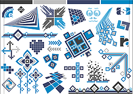 美式花纹色块设计