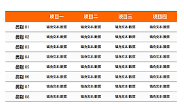 实用的PPT数据表格模板