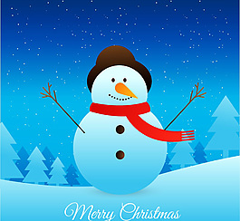 可爱冬天雪人雪球圣诞AI