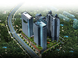 建筑鸟瞰图片