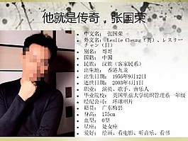 大气张国荣简单介绍PPT模板