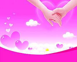 手拉手爱心服务背景