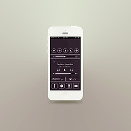 扁平风格手机模板iPhone状态栏