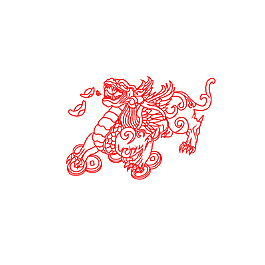 麒麟 吸金 矢量图