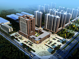 商业鸟瞰图图片