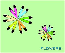 AI设计六色花 花儿设计