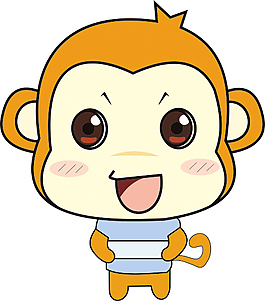 卡通猴子矢量图