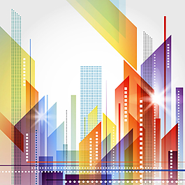 抽象建筑剪影图片