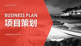 项目策划大气杂志风红黑灰