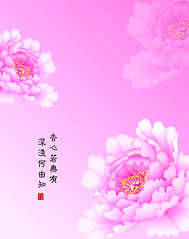 牡丹移门图片