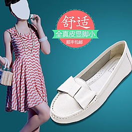 淘宝女鞋真皮豆豆鞋主图