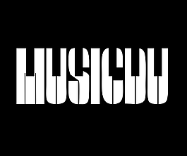 黑白琴键组成的musicdu创意文字