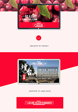 山东烟台大樱桃详情页PSD
