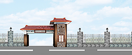 门头围墙图片