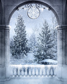 奇幻场景插画雪景免费下载