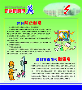 防雷防触电海报
