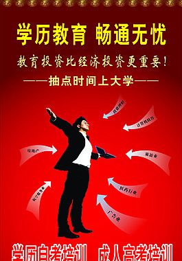 清远学历自考培训展架