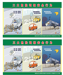 三大危险驾驶安全行为牌图片