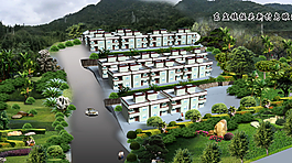 乡镇小区鸟瞰图图片