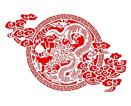 中国龙剪纸艺术