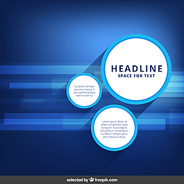 蓝色圆圈矢量素材