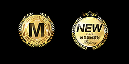 金色欧式时尚勋章