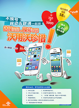 中国联通沃海报