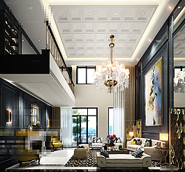欧式室内居住空间