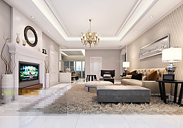 华贵的欧式室内居住空间图片免费下载