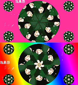 郁金香万花筒视频背景