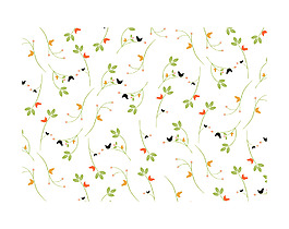 小清新叶子花鸟底纹