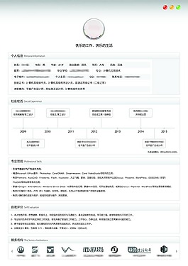 苹果风格个人求职简历